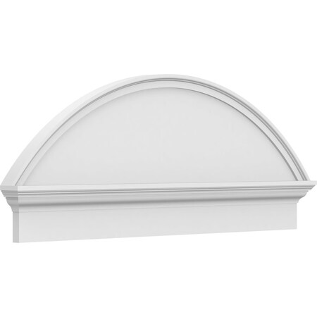Ekena Millwork Segment Arch Smooth Architectural Grade PVC Combination Pediment, 46"W x 18-3/8"H x 2-3/4"P PEDPC046X185SEG00
